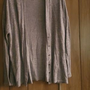 Soft Plush Gray Button Down Cardigan